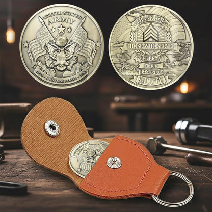 US Army – Military Printed Challenge Coin – Service Salute Crest