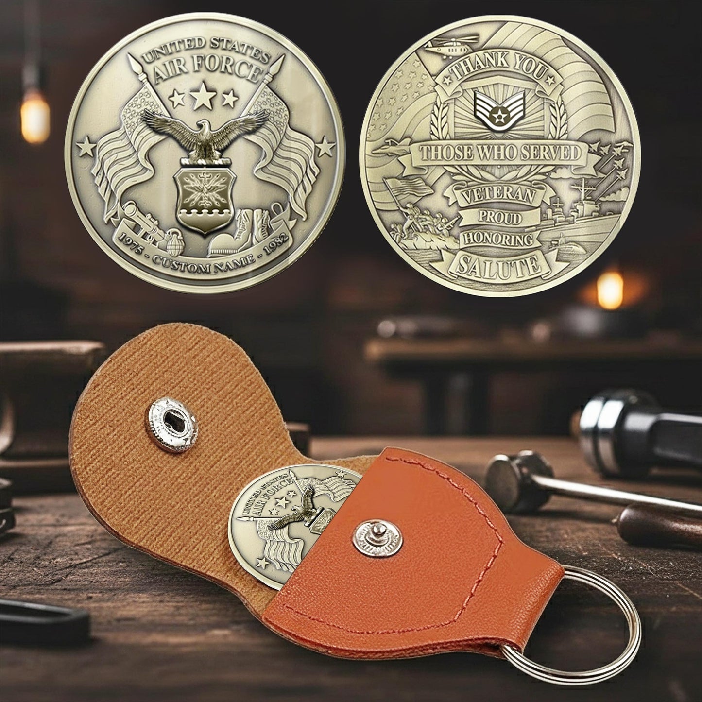 US Air Force – Military Printed Challenge Coin – Service Salute Crest