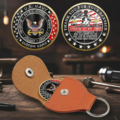 US Navy – Military Printed Challenge Coin – Heroic Tribute Crest