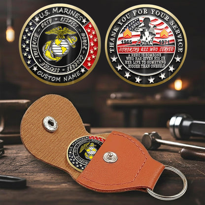 US Marine Corps – Military Printed Challenge Coin – Heroic Tribute Crest