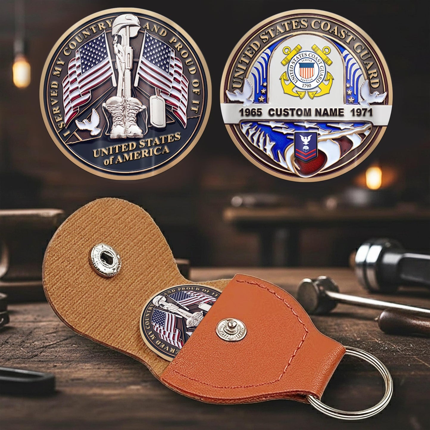 US Coast Guard – Military Printed Challenge Coin –  Silent Guardian Memorial