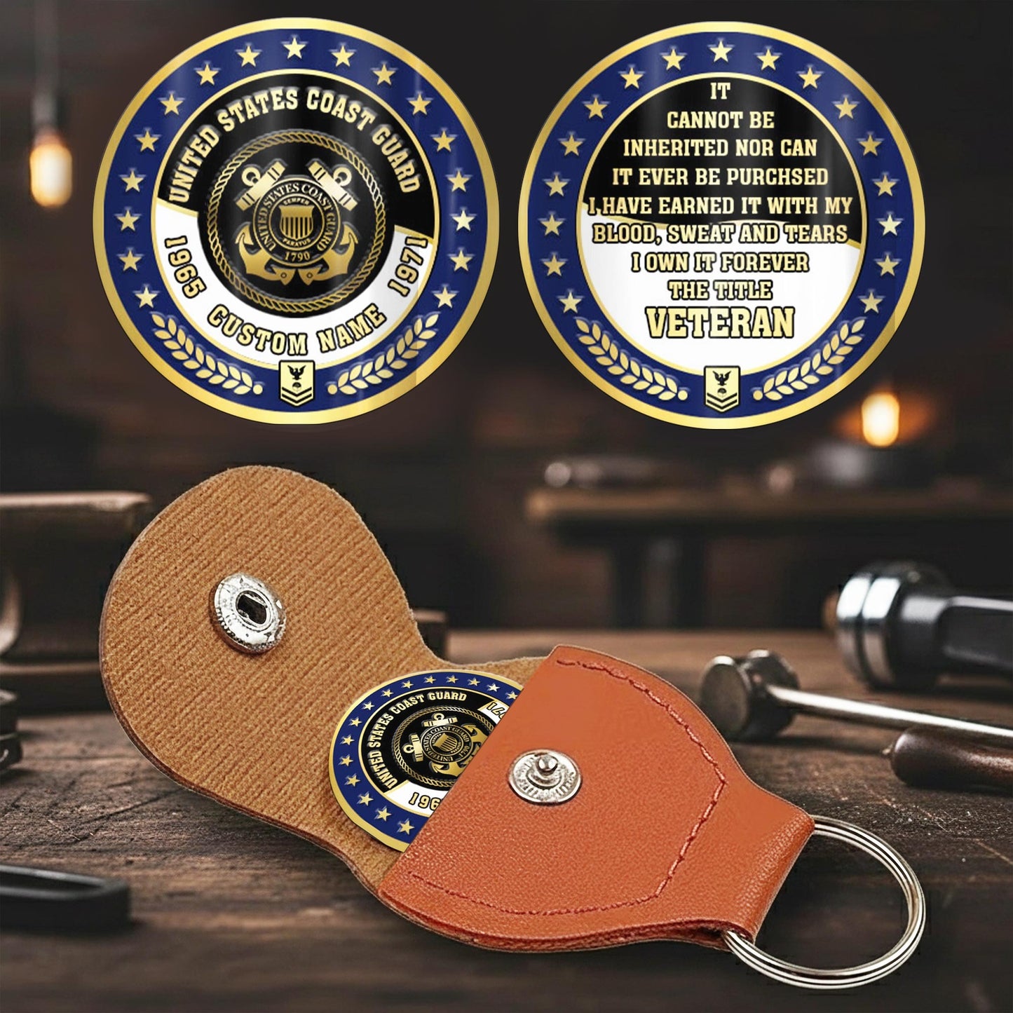 US Coast Guard – Military Printed Challenge Coin – Legacy Laurel Badge