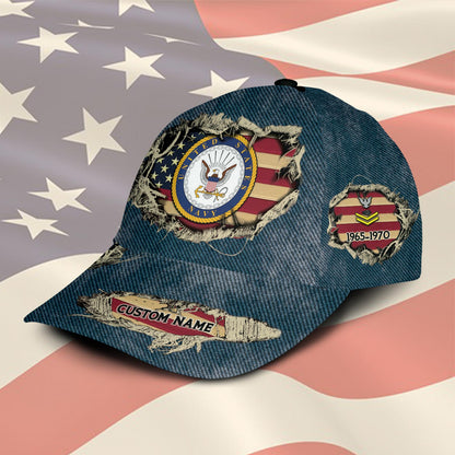 US Navy – Classic Cap – Distressed Denim Print