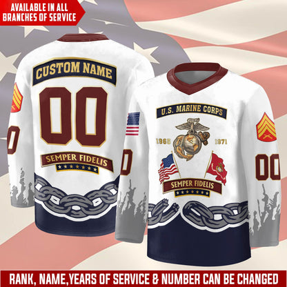 US Marine Corps – Hockey Jersey – Unbreakable Chain Emblem