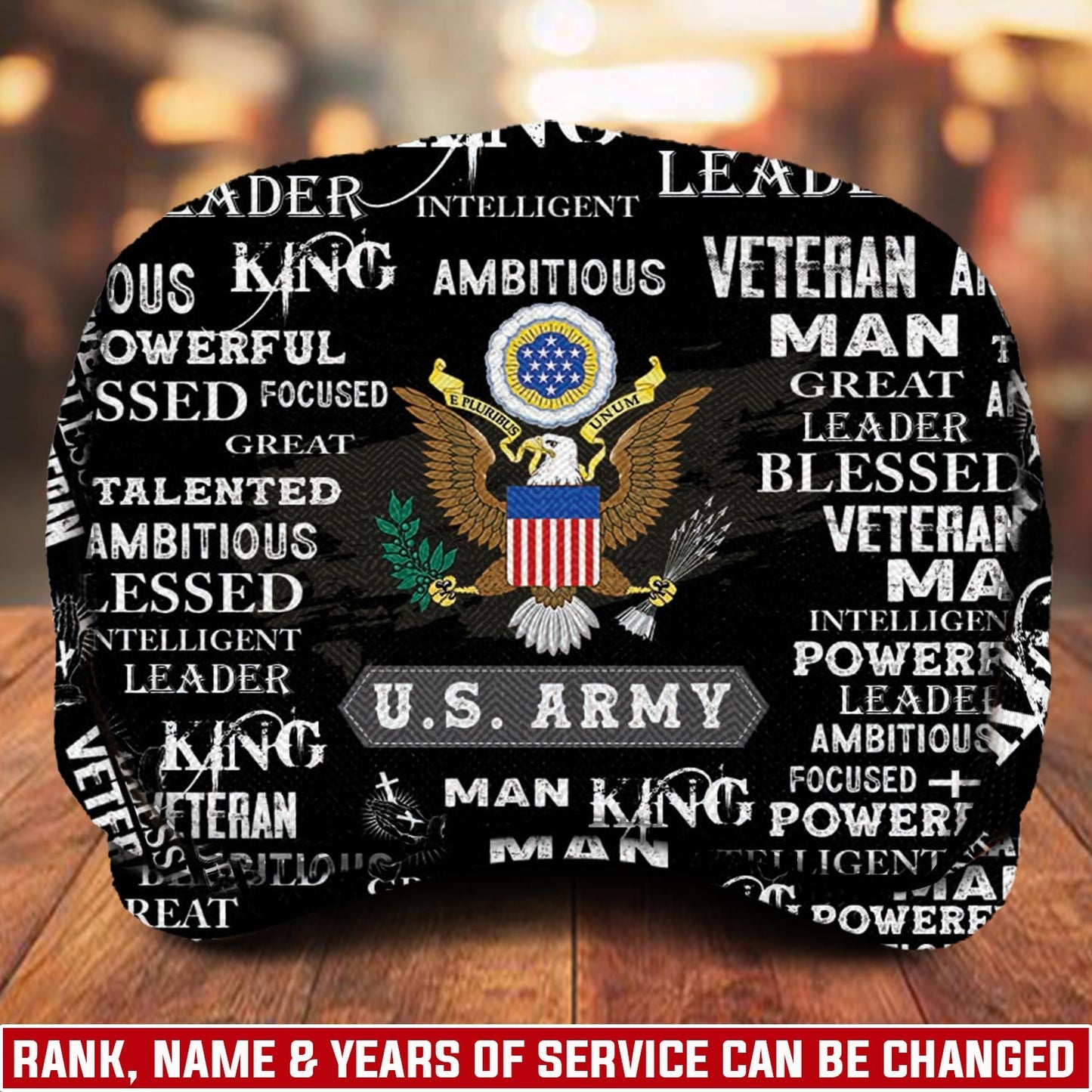 Custom U.S. Army Jeff Cap –  Anchor & Motto Typography Design
