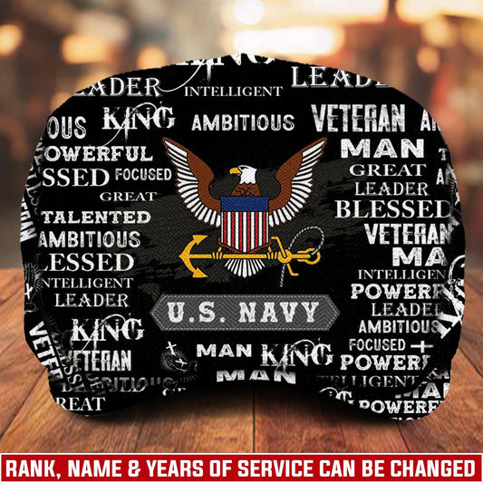 Custom U.S. Navy Jeff Cap –  Anchor & Motto Typography Design