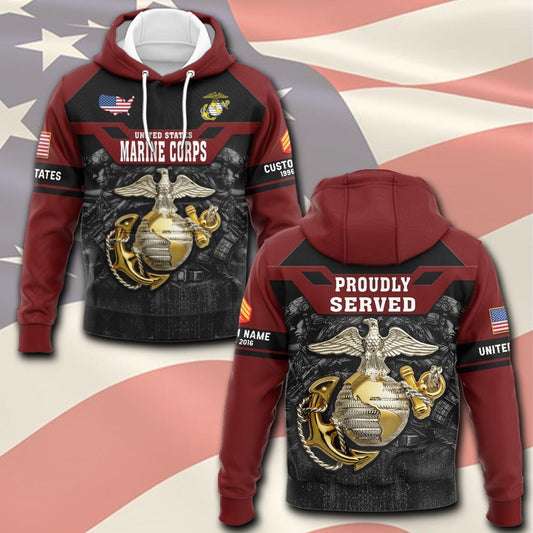 U.S Marine Corps – Hoodie – Pround Served