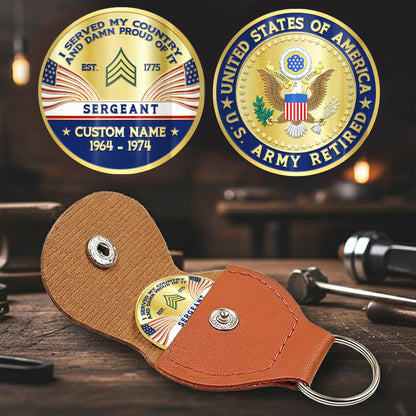 US Army – Military Printed Challenge Coin – Patriotic Crest Coin
