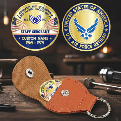 US Air Force – Military Printed Challenge Coin – Patriotic Crest Coin