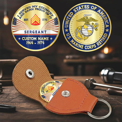 US Marine Corps – Military Printed Challenge Coin – Patriotic Crest Coin
