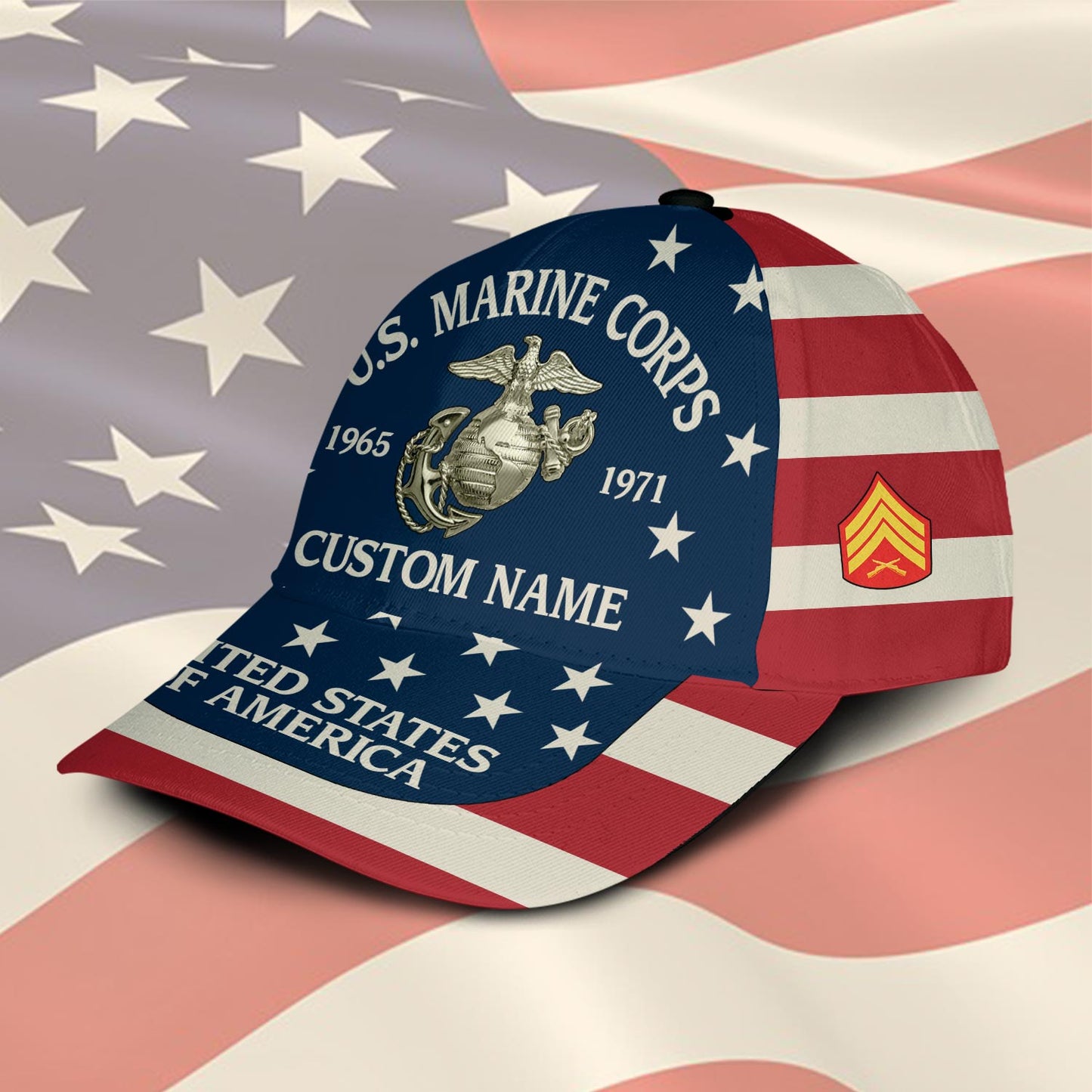 US Marine Corps – Classic Cap – US Flag