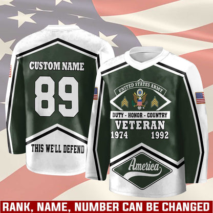 US Army – Hockey Jersey – Honor Shield Pattern