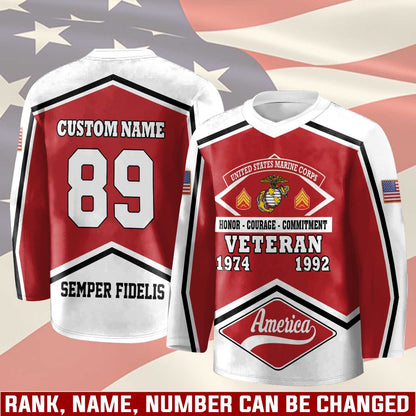 US Marine Corps – Hockey Jersey – Honor Shield Pattern