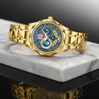 US Air Force – Diamond-Cut Bezel Watch – Forever Service Crest
