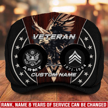 Custom U.S. Army Jeff Cap –  Eagle Star Circle Design