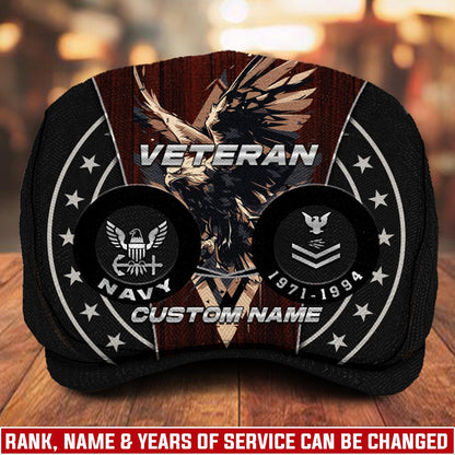 Custom U.S. Navy Jeff Cap –  Eagle Star Circle Design