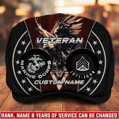 Custom U.S. Marine Corps Jeff Cap – Eagle Star Circle Design