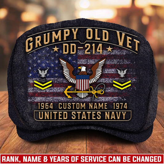 Custom U.S. Navy Jeff Cap –  Grumpy Old Vet