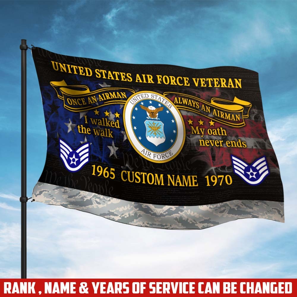 U.S. Air Force Flying Flag –  I Walked The Walk My Oath Never Ends
