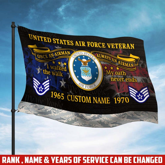 U.S. Air Force Flying Flag –  I Walked The Walk My Oath Never Ends