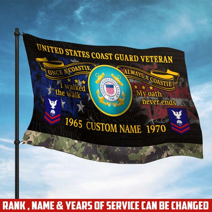 U.S. Coast Guard Flying Flag – I Walked The Walk My Oath Never Ends