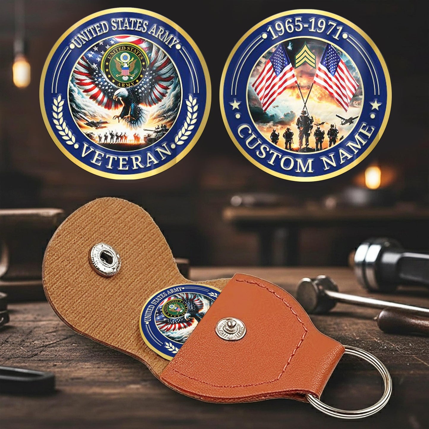 US Army – Military Printed Challenge Coin – Rising Eagle Tribute