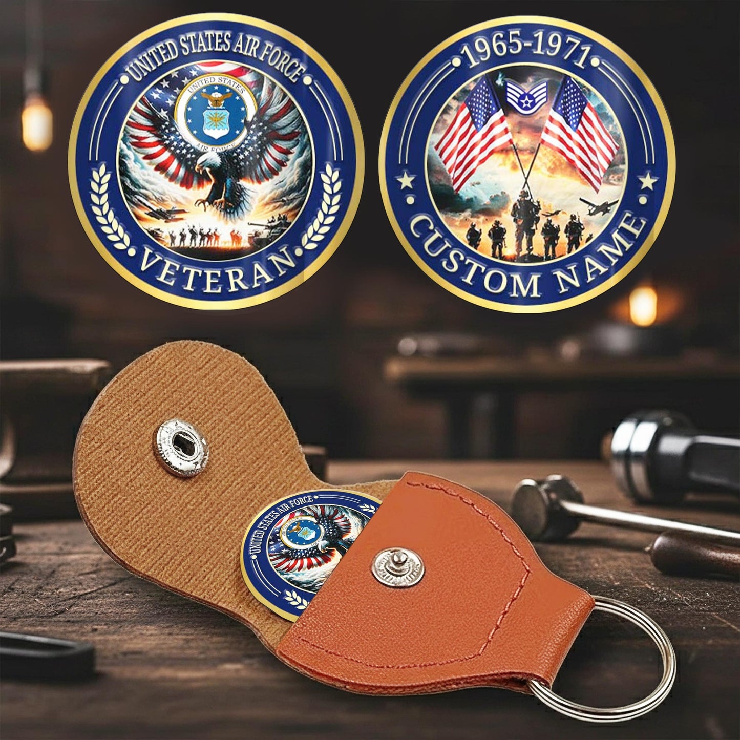 US Air Force – Military Printed Challenge Coin – Rising Eagle Tribute