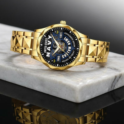 US Navy – Diamond-Cut Bezel Watch – Commemorative Valor Dial