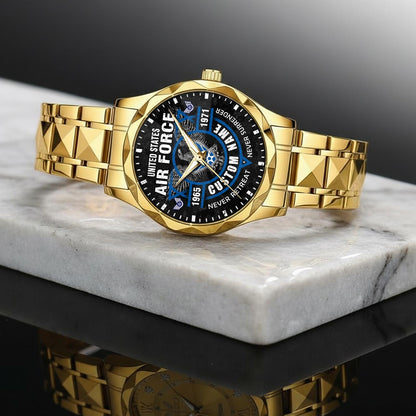US Air Force – Diamond-Cut Bezel Watch – Commemorative Valor Dial
