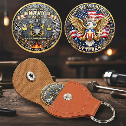 US Navy – Military Printed Challenge Coin – God Bless Tribute Coin