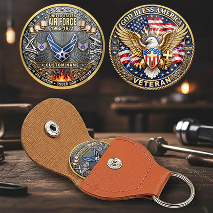 US Air Force – Military Printed Challenge Coin – God Bless Tribute Coin