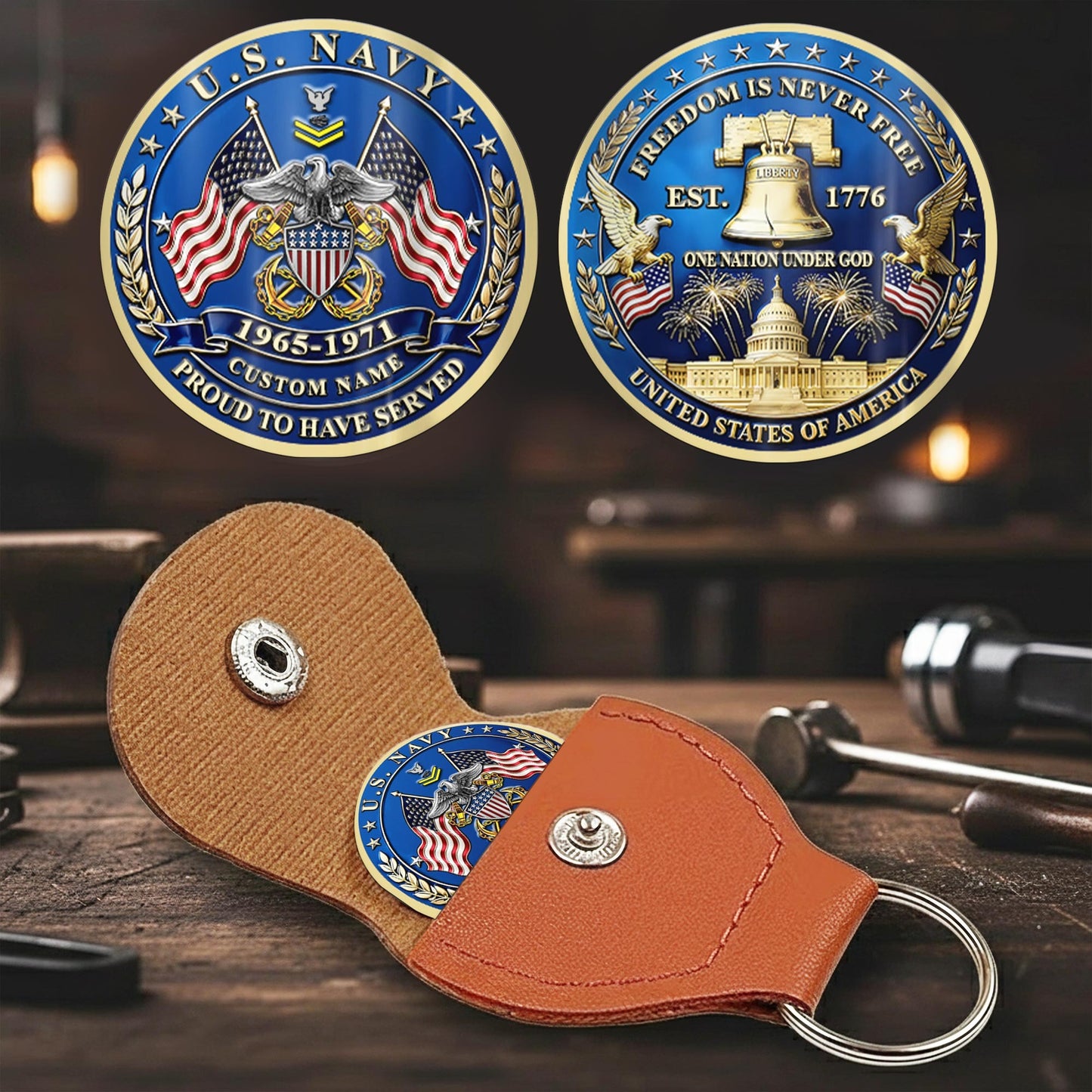 US Navy – Military Printed Challenge Coin – Liberty Heritage Coin