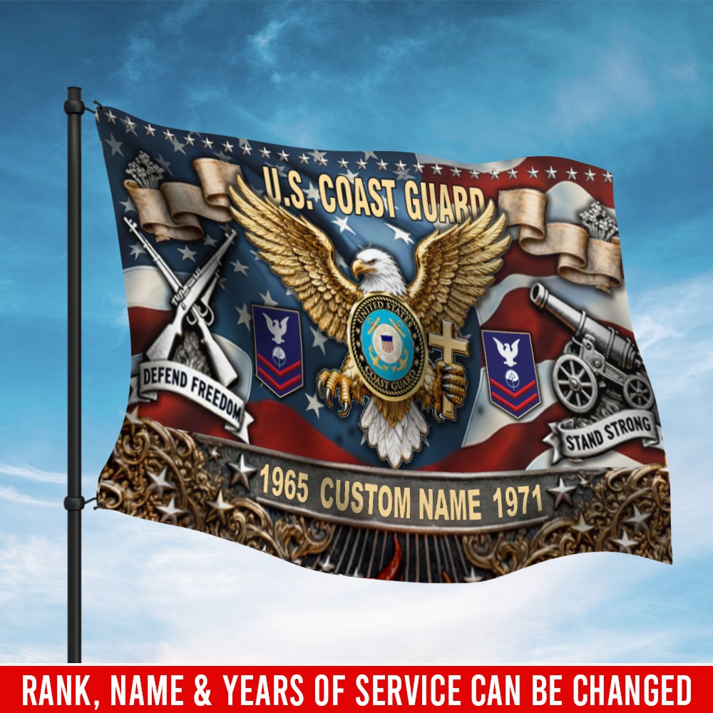 U.S. Coast Guard Flying Flag – Golden Eagle Veteran