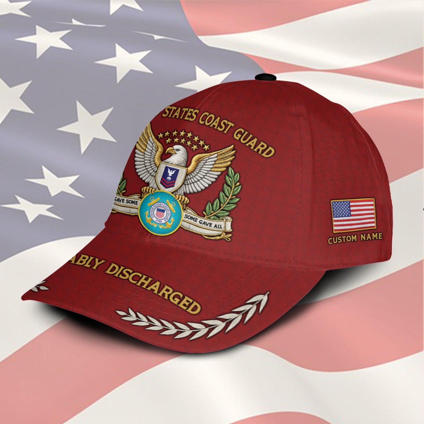 US Coast Guard – Classic Cap –  Veteran Red Emblem