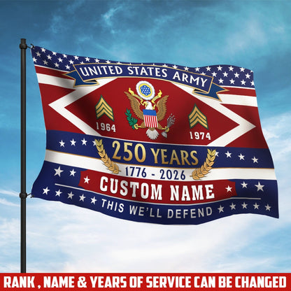 U.S. Army Flying Flag –  250 Years Of Freedom