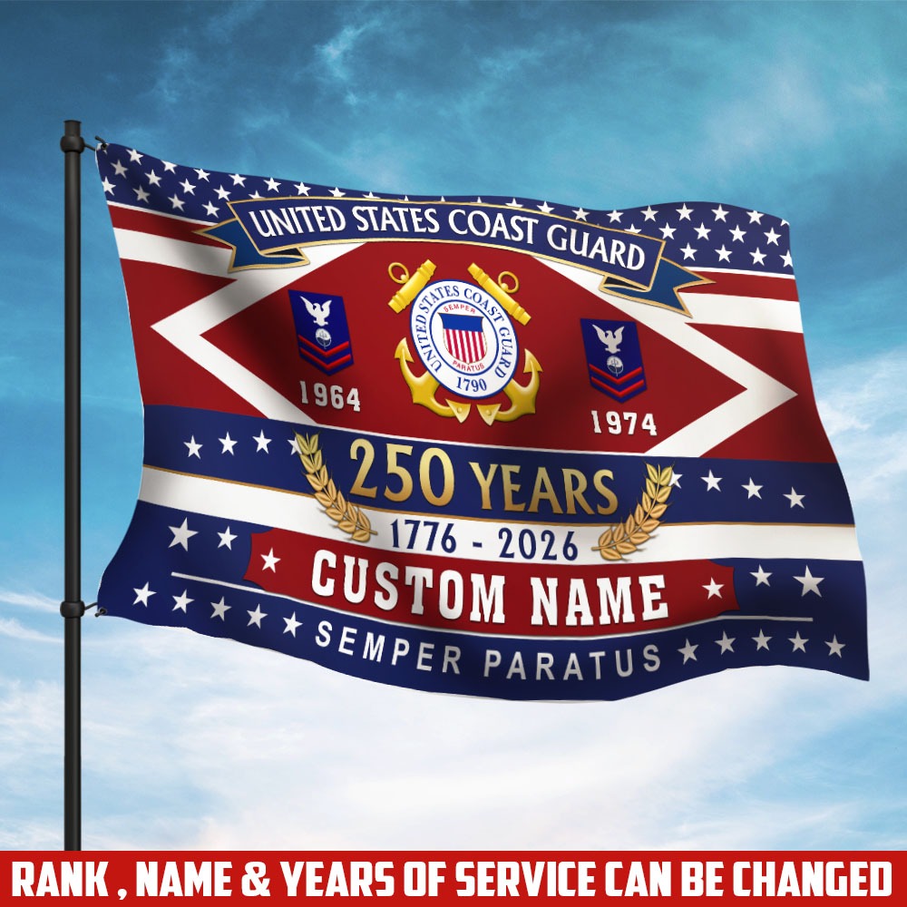 U.S. Coast Guard Flying Flag – 250 Years Of Freedom