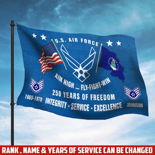 U.S. Air Force Flying Flag –  250 Years Of Freedom- VER 2