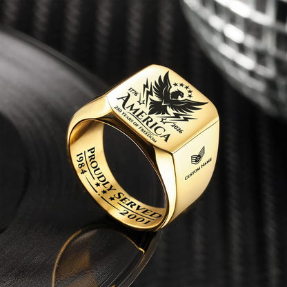 US Air Force – Engraved Men's Ring – 250 YEARS OF FREEDOM