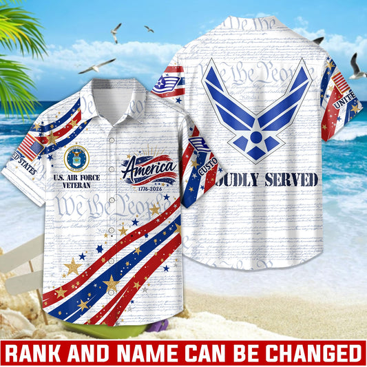 US Air Force – Hawaiian Shirt – Proudly Served