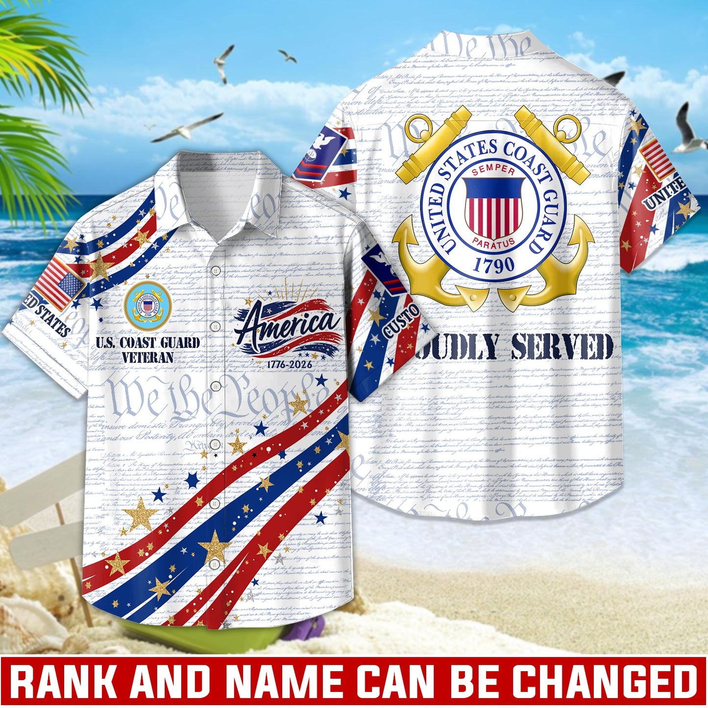 US Coast Guard – Hawaiian Shirt – Proudly Served