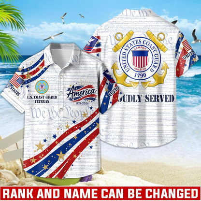US Coast Guard – Hawaiian Shirt – Proudly Served