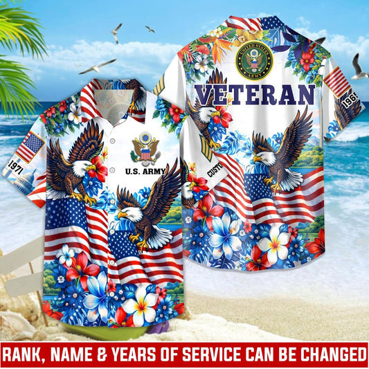 US Army – Hawaiian Shirt – Freedom Eagle Tropical Shirt