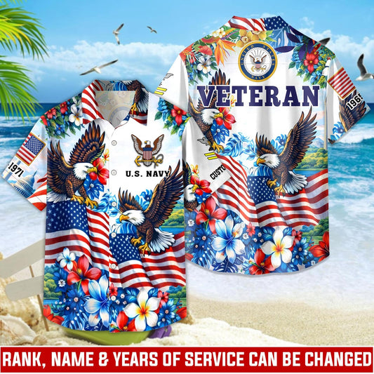 US Navy – Hawaiian Shirt – Freedom Eagle Tropical Shirt