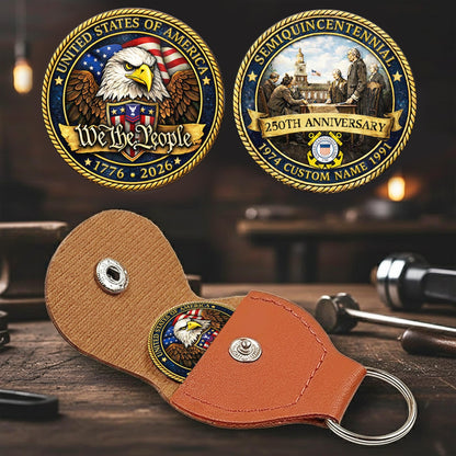 US Coast Guard – Military Printed Challenge Coin –  We The People 250