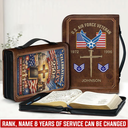 US Air Force – Bible Cover – Veteran Faith Cross