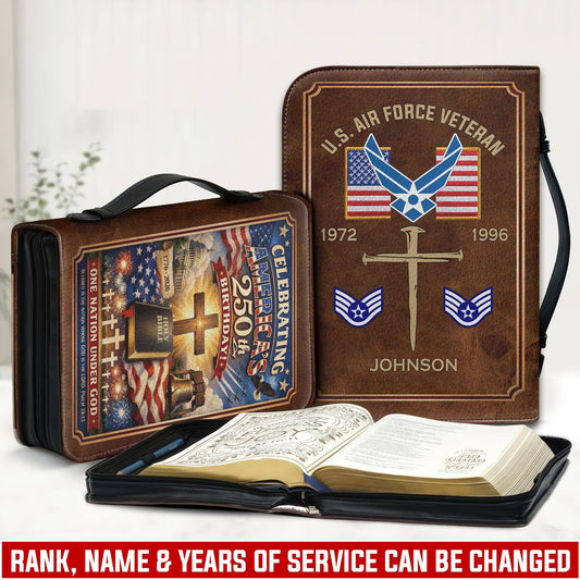 US Air Force – Bible Cover – Veteran Faith Cross