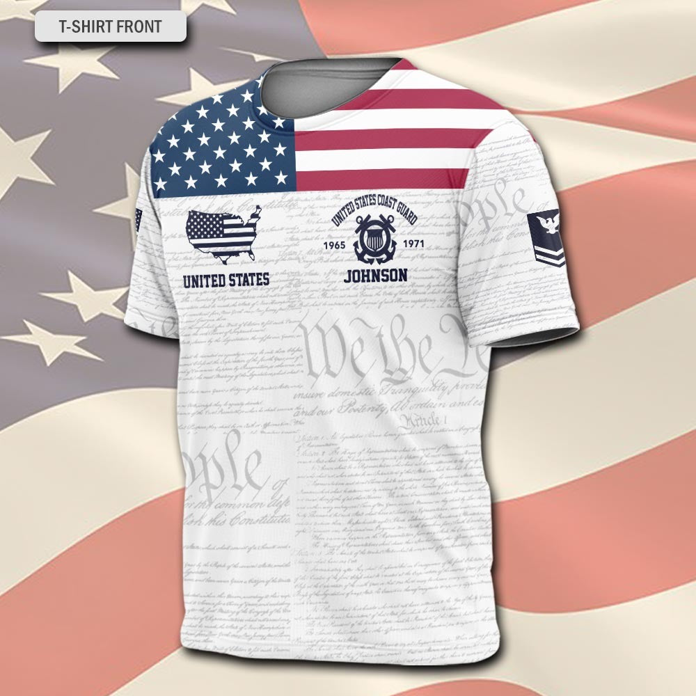 U.S Coast Guard – T-shirt – America 250 Heritage Flag