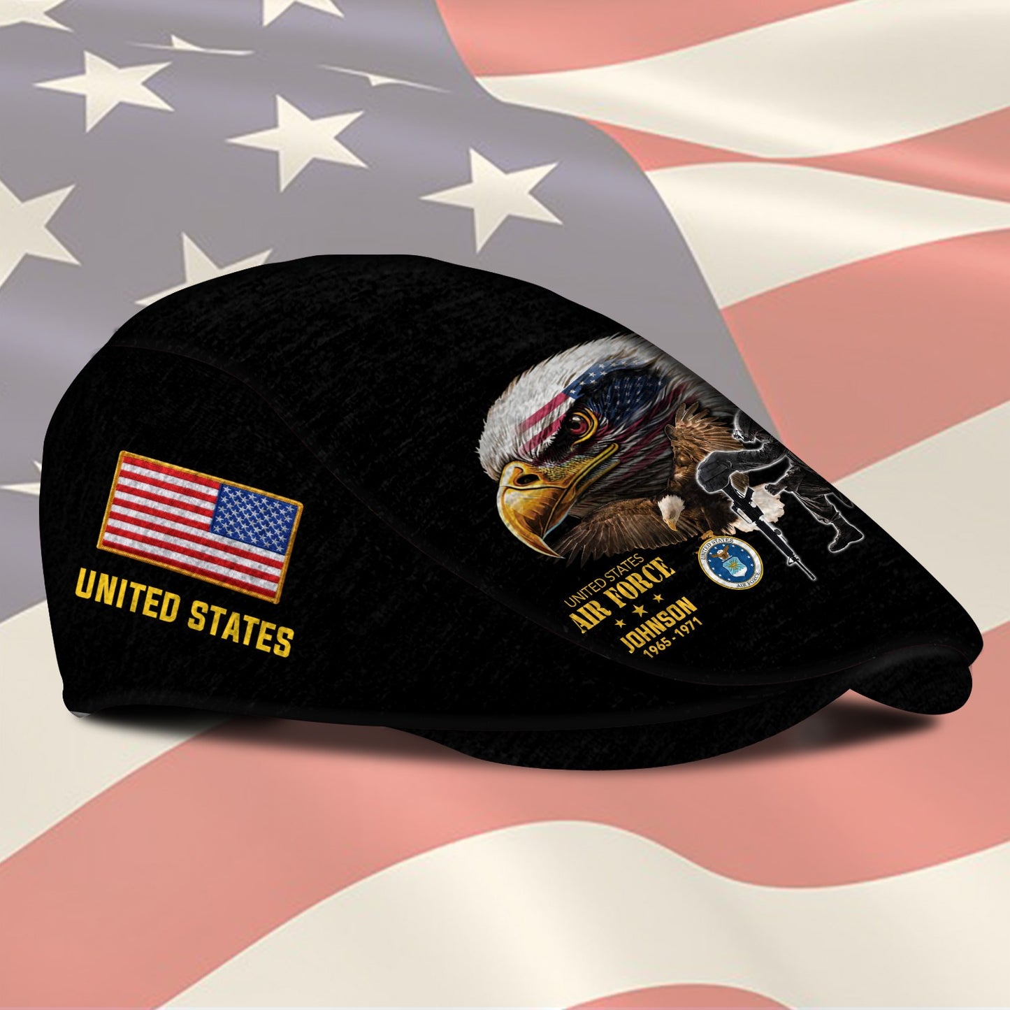 Custom U.S. Air Force Jeff Cap – Bald Eagle Design