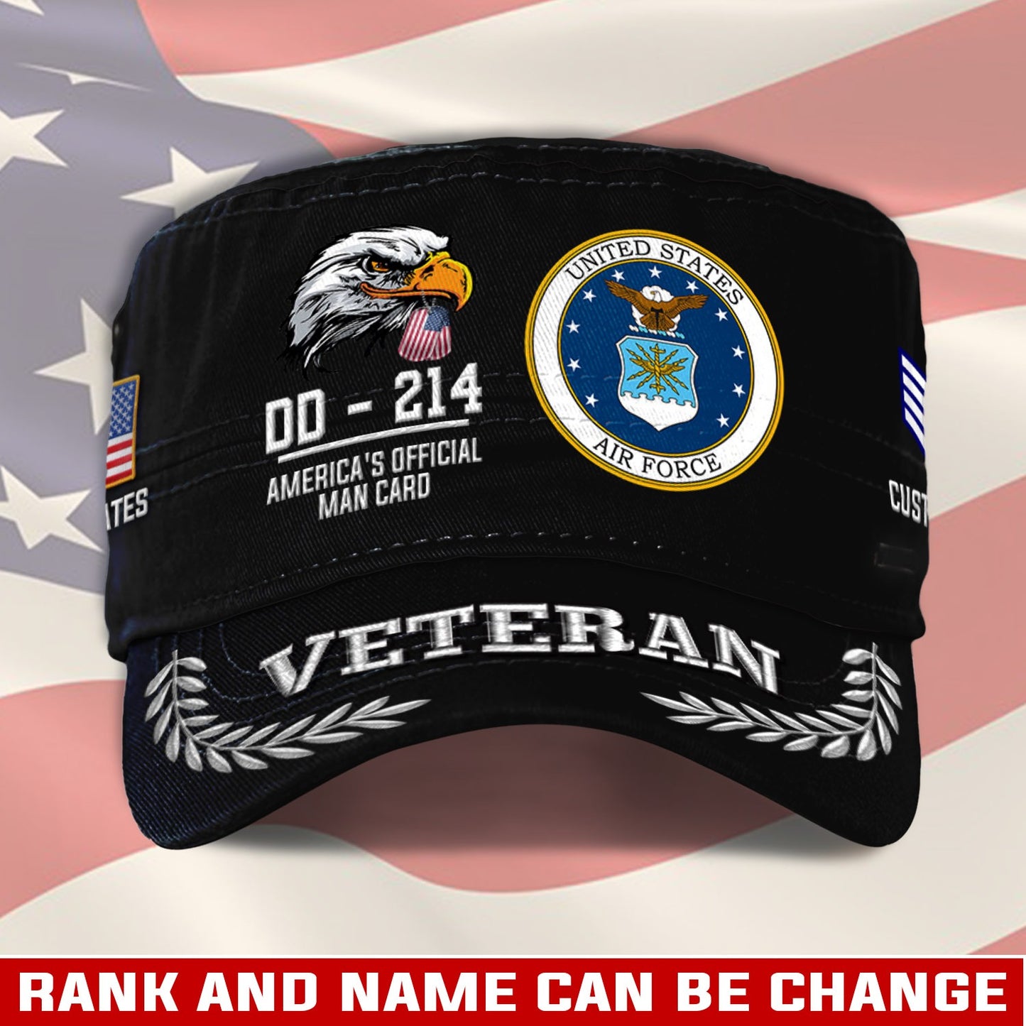 US Air Force – Military Cap - U.S. Veteran Eagle Emblem Cap