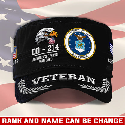 US Air Force – Military Cap - U.S. Veteran Eagle Emblem Cap